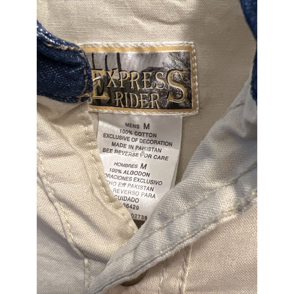 VTG Express Rider Mens Western Cowboy L/S Shirt Button Up Sz M ~ FLAME SLEEVES - Picture 3 of 7